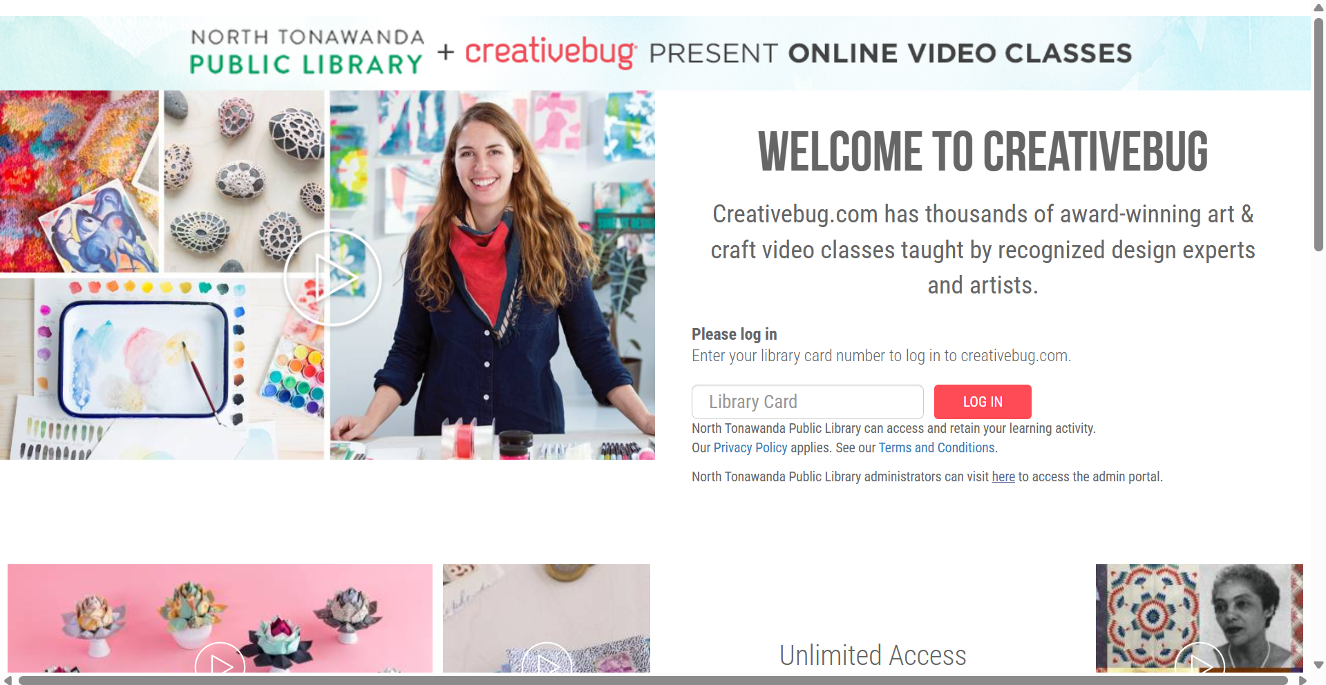 Creativebug House Book Examples Creativebug Tutorial | North Tonawanda Public Library